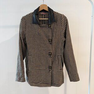 Deborah Cross Black Cream Geometric Jacket Small–Medium